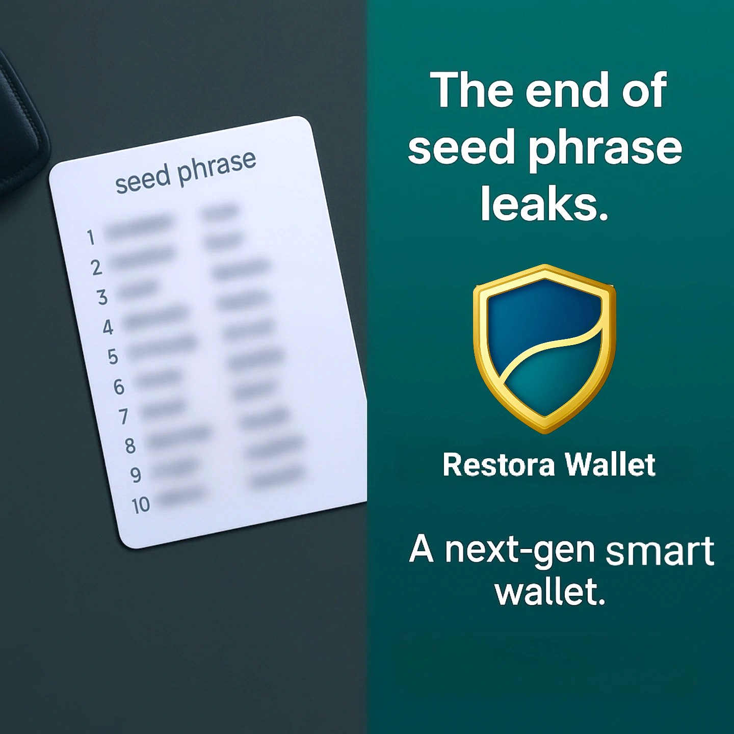 The end of seed phrase leaks - Restora Wallet security